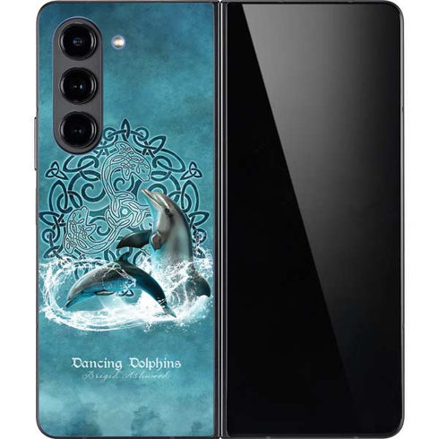 Dolphin Celtic Knot by Brigid Ashwood Galaxy Z Fold5 5G Skin